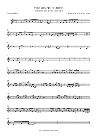Erasmo Carlos e Marisa Monte  score for Trumpet