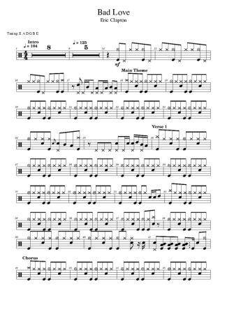 Score for Drums