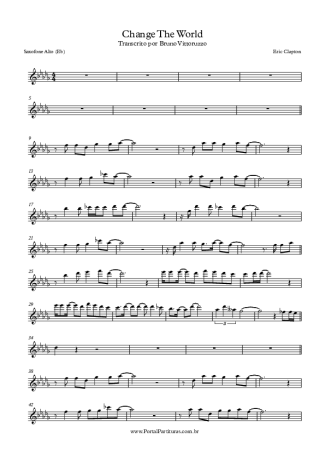 Eric Clapton  score for Alto Saxophone