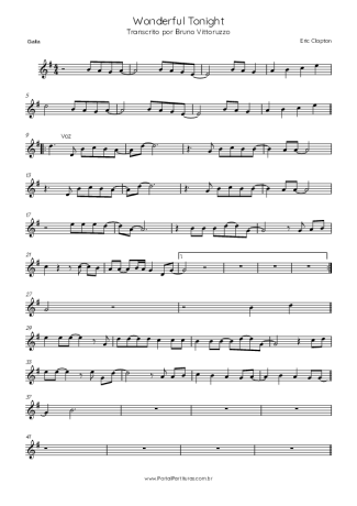 Eric Clapton Wonderful Tonight score for Harmonica