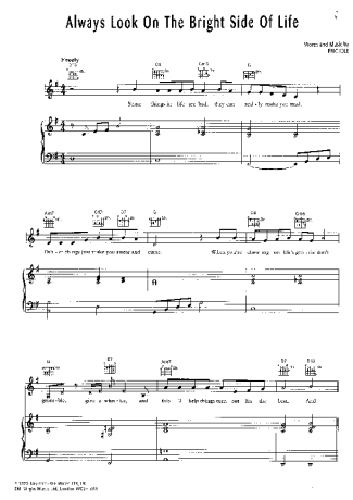 Eric Idle  score for Piano