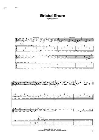 Eric Johnson Bristol Shore score for Guitar