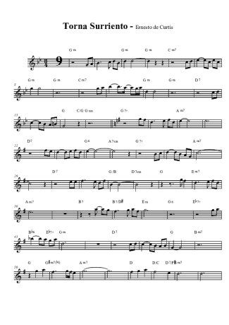 Ernesto De Curtis Torna A Surriento score for Clarinet (Bb)