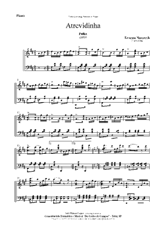 Ernesto Nazareth  score for Piano