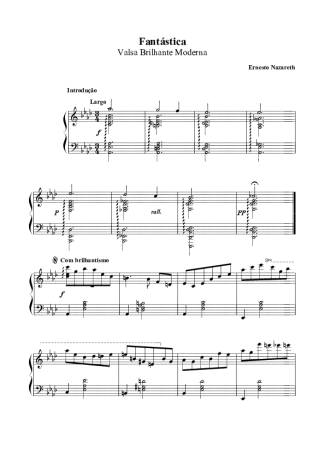 Ernesto Nazareth Fantástica score for Piano