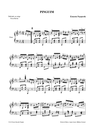 Ernesto Nazareth Pinguim score for Piano