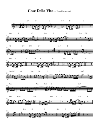 Eros Ramazzotti Cosa Della Vita score for Alto Saxophone