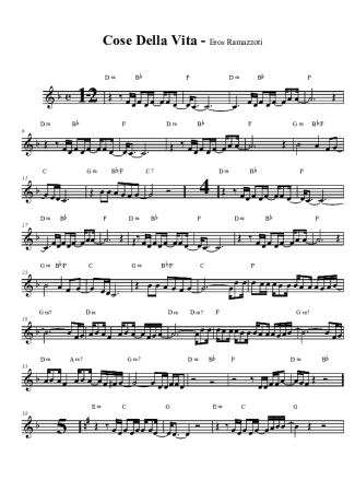 Eros Ramazzotti Cosa Della Vita score for Clarinet (Bb)