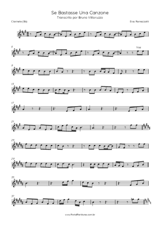 Score for Clarinet (Bb)