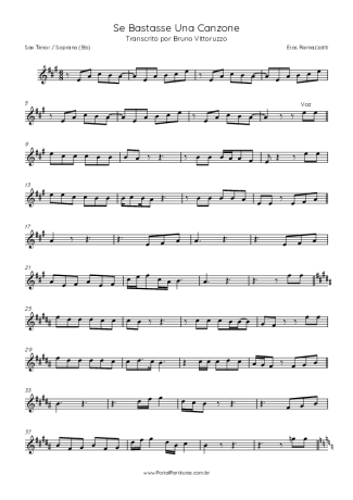 Score for Tenor Saxophone Soprano (Bb)