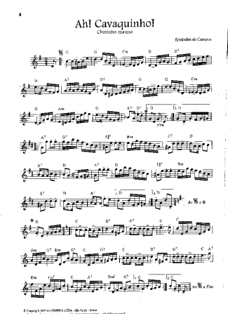 Erothides de Campos Ah! Cavaquinho! score for Violin