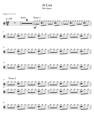 Etta James At Last score for Drums