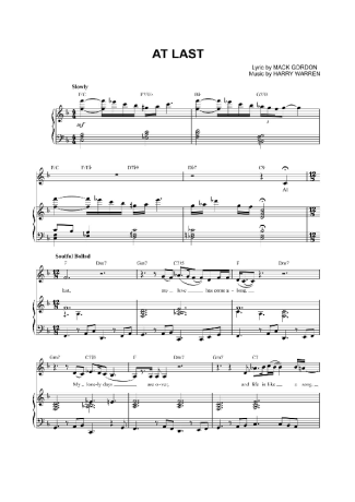 Etta James  score for Piano