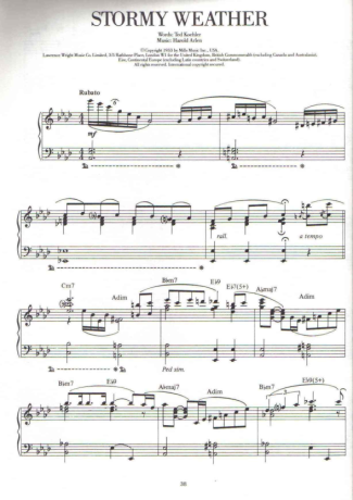 Etta James  score for Piano