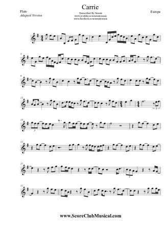 Europe Carrie score for Flute