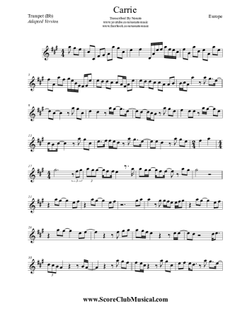 Europe  score for Trumpet