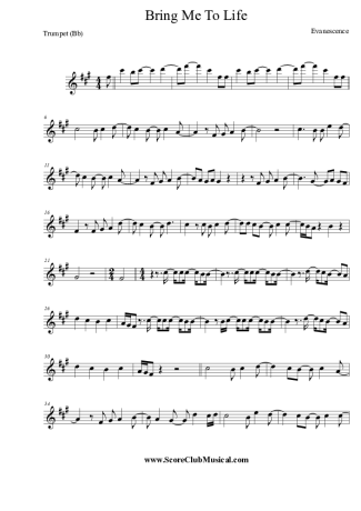 Evanescence  score for Trumpet