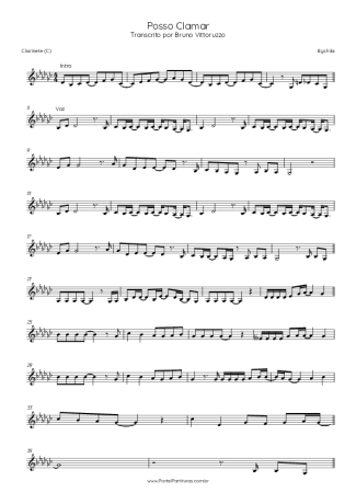 Eyshila Posso Clamar score for Clarinet (C)