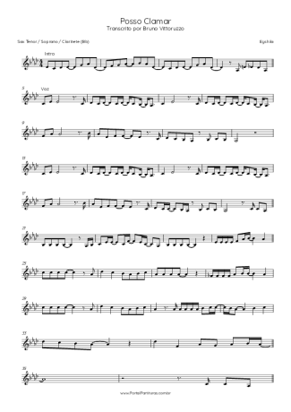 Eyshila  score for Tenor Saxophone Soprano (Bb)