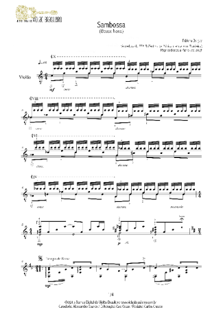 Fabiano Borges Sambossa score for Acoustic Guitar