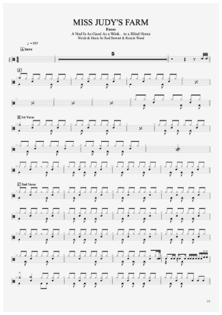 Faces  score for Drums