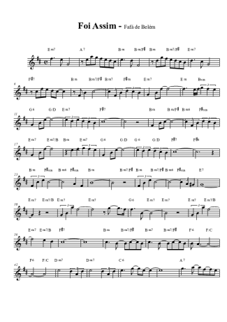 Fafa de Belém  score for Alto Saxophone