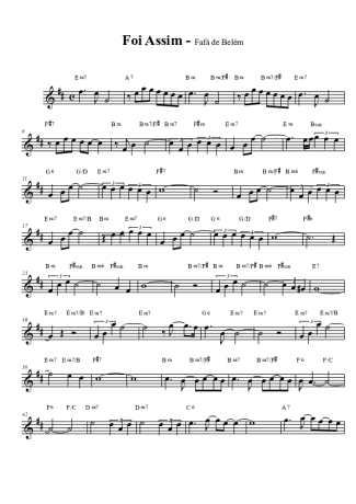 Fafa de Belém Foi Assim score for Alto Saxophone