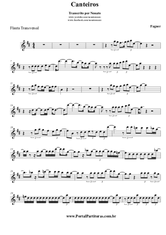 Fagner - Canteiros - Sheet Music For Flute