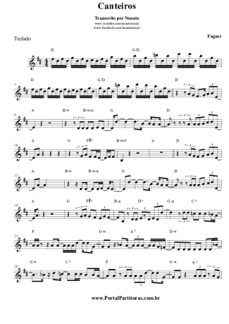 Fagner - Canteiros - Sheet Music For Keyboard