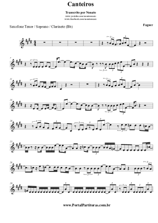 Fagner - Deslizes - Sheet Music For Tenor Saxophone Soprano (Bb)