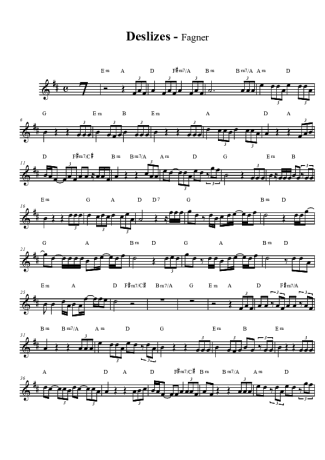 Fagner - Deslizes - Sheet Music For Clarinet (Bb)