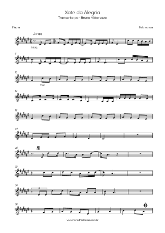 Falamansa  score for Flute