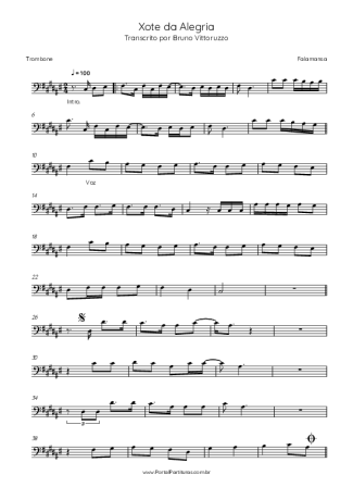 Falamansa  score for Trombone