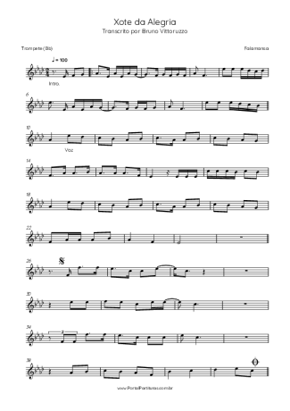 Falamansa Xote Da Alegria score for Trumpet