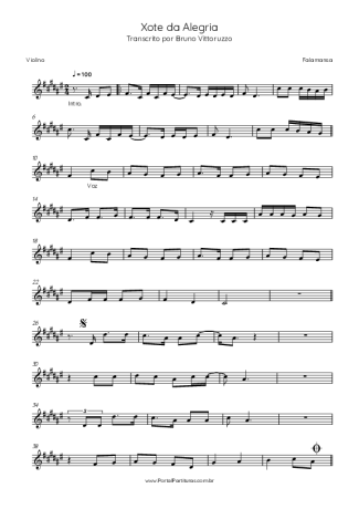 Falamansa  score for Violin