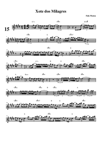 Falamansa Xote dos Milagres score for Alto Saxophone