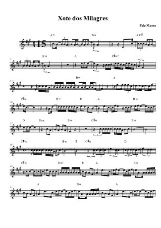 Falamansa Xote dos Milagres score for Tenor Saxophone Soprano (Bb)