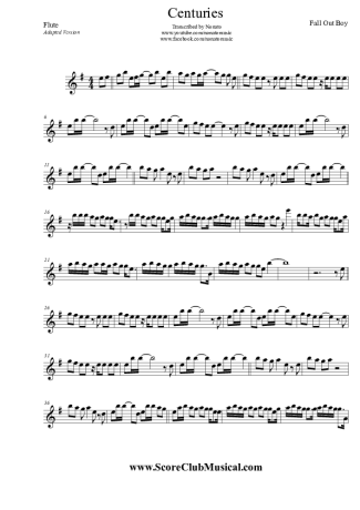 Fall Out Boy  score for Flute