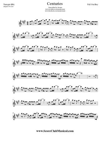 Fall Out Boy  score for Trumpet