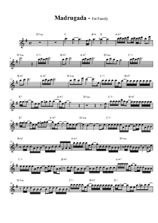Fat Family Madrugada score for Tenor Saxophone Soprano (Bb)