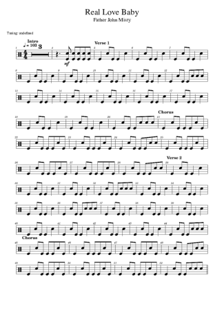 Father John Misty  score for Drums
