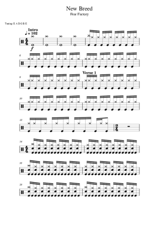 Score for Drums