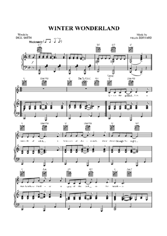 Felix Bernard Winter Wonderland score for Piano