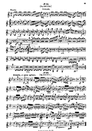 Felix Mendelssohn  score for Violin