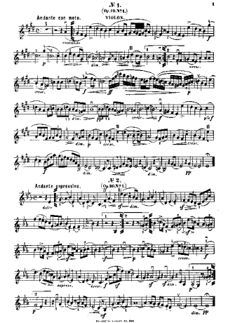 Felix Mendelssohn  score for Violin