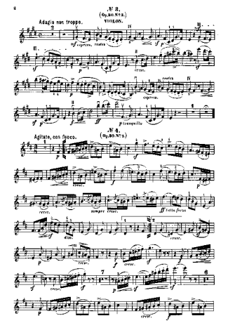 Felix Mendelssohn Song Without Words Op 30 No 3 score for Violin