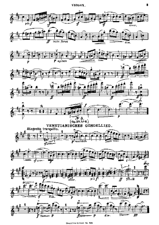 Felix Mendelssohn  score for Violin