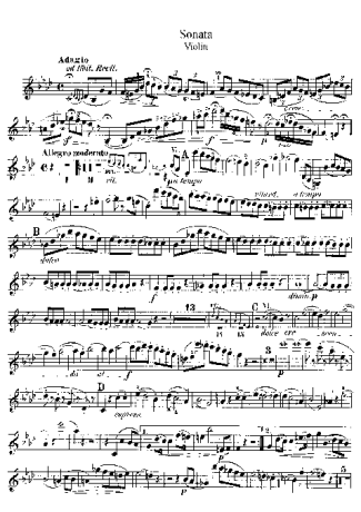 Felix Mendelssohn Violin Sonata Op 4 score for Violin