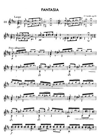 Ferdinando Carulli Fantasia (Op 95) score for Acoustic Guitar