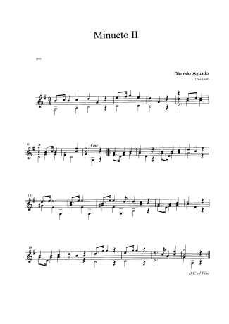 Ferdinando Carulli  score for Acoustic Guitar